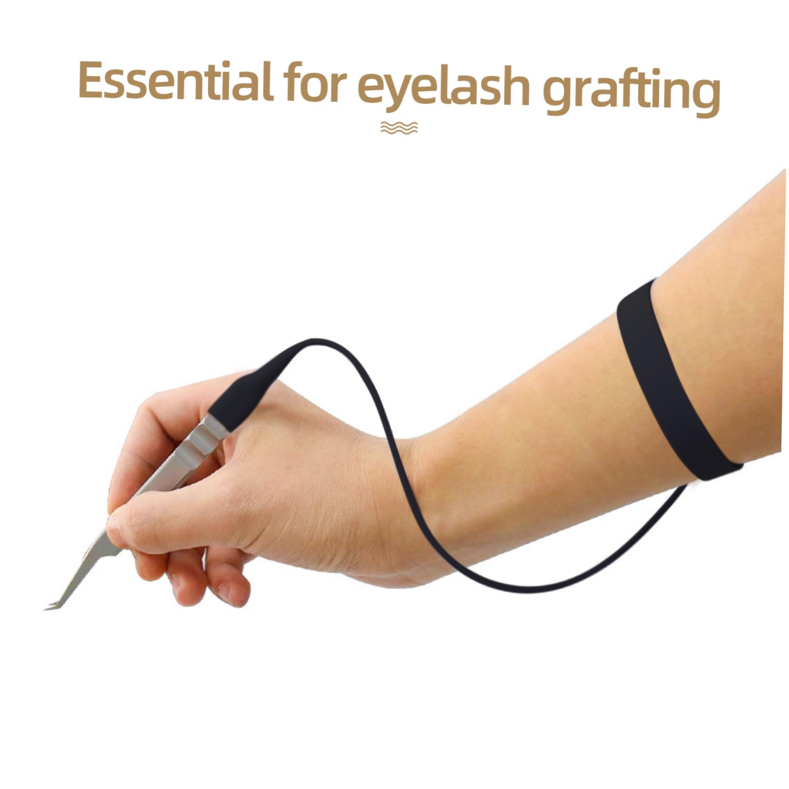 Professional Silicone Eyelash Tweezers Holder Wristband - Ergonomic Lash Extension Tool Protector for Makeup Artists & DIY Beauty (Perfect for Salon, Home Use & Travel)