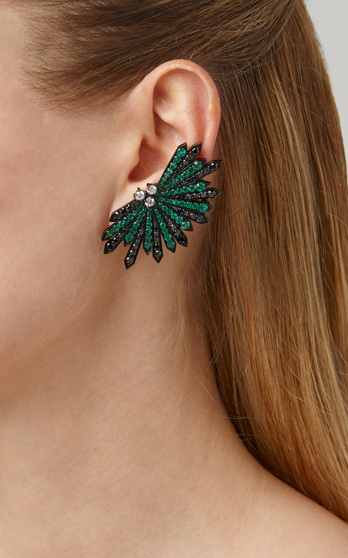 Exquisite Emerald Stud Earrings for Women - 14K Gold Plated Green Gemstone Jewelry - Perfect for Weddings, Parties & Special Occasions