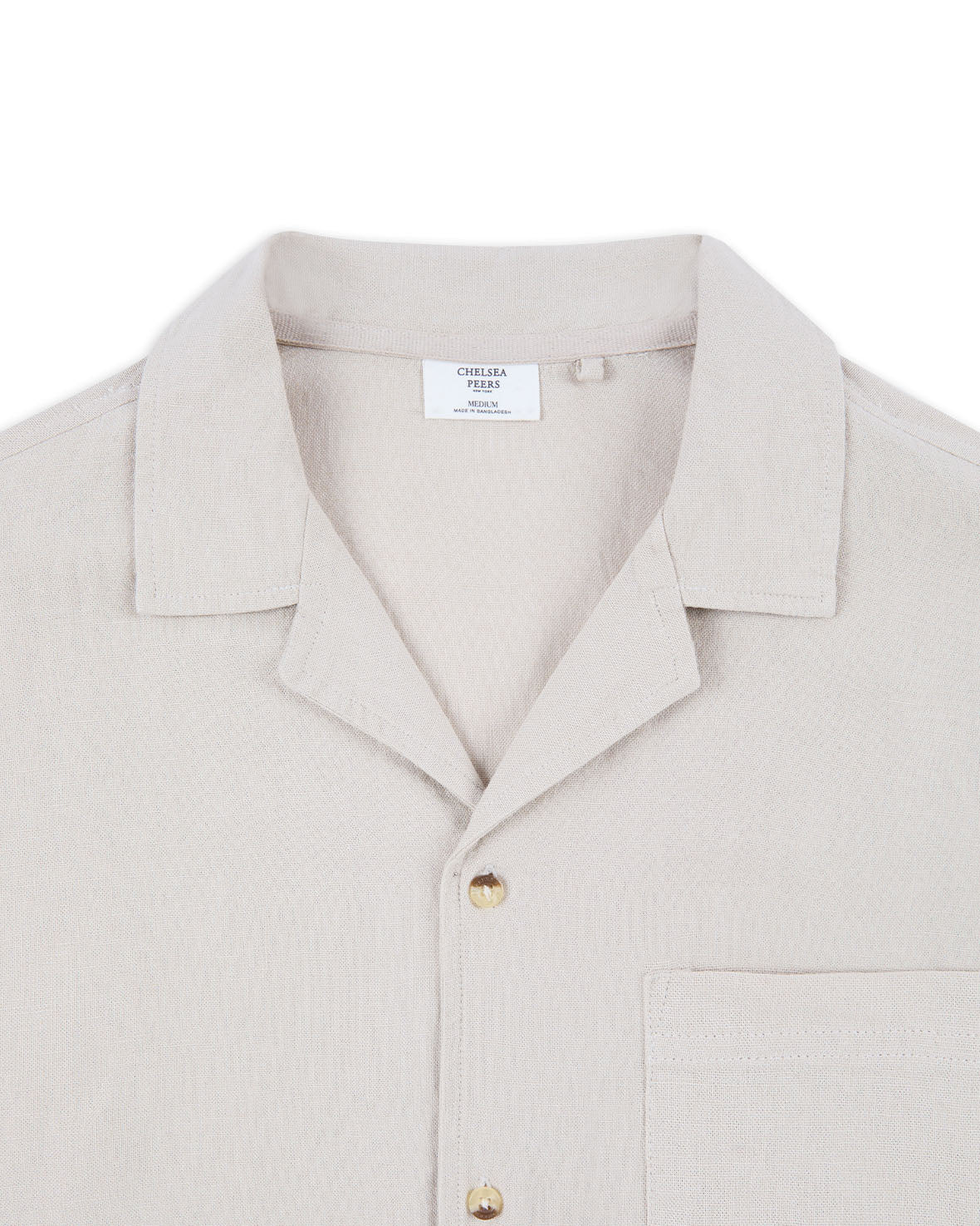 Breathable Linen Blend Short Sleeve Shirt for Men - Natural Color | Casual Summer Wear & Beach Outfit