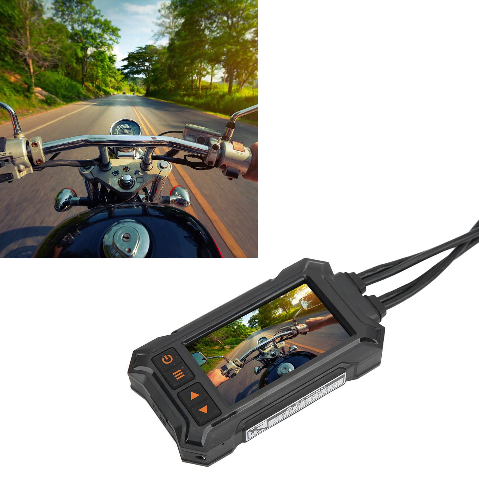Dual Lens 150° Motorcycle DVR - IP67 Waterproof ABS/Metal for Adventure Riding