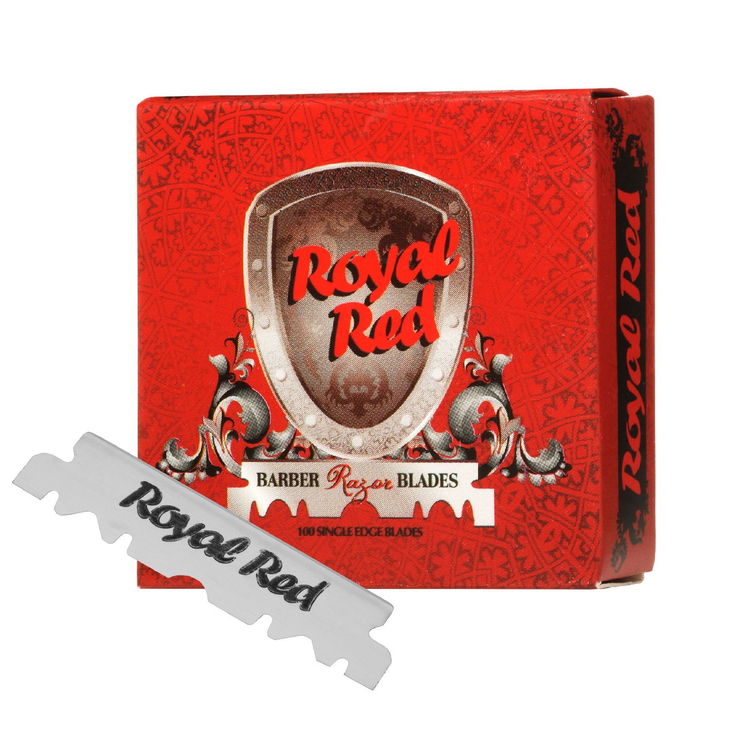 5 Pack Royal Red Barber Blades - Premium Stainless Steel Razor Blades for Professional Haircuts & Shaving - Ideal for Barbershops, Salons & Home Grooming
