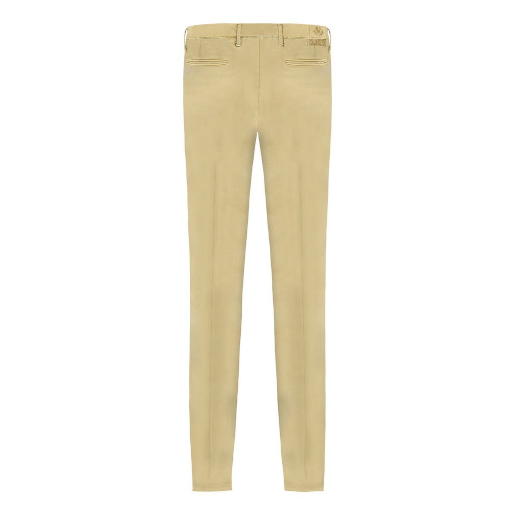 FRADI Men's Satin Cotton Stretch Chino Pants - Military Green - Comfortable Slim Fit Casual & Work Trousers for Office, Travel and Everyday Wear