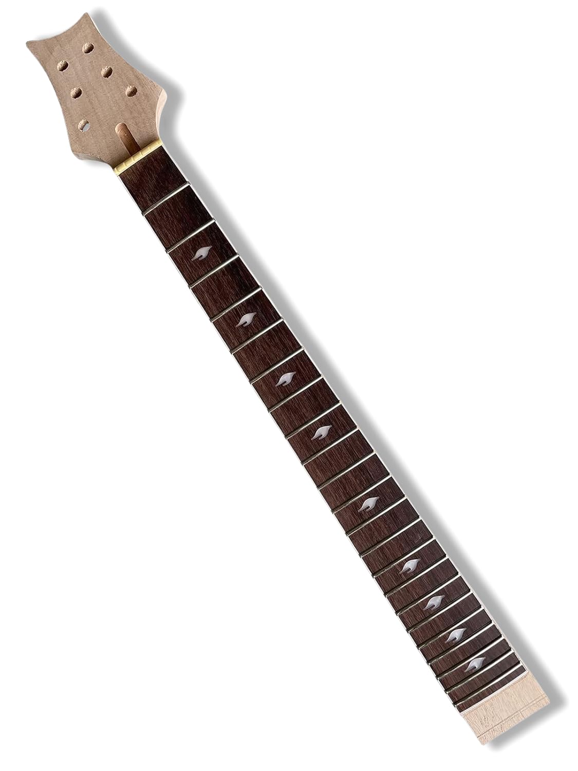 Yinfente® 25.5 Inch Electric Guitar Neck Replacement with Rosewood Fretboard - 22 Frets Unfinished Maple Neck for DIY Guitar Repair & Custom Builds - Perfect for Fender Stratocaster Style Guitars