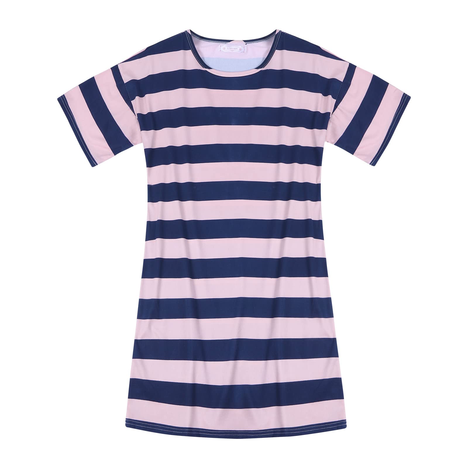 Silk Pajama Set for Women - Printed Short Sleeve Nightdress with Milk Shirt Design | Comfortable Sleepwear & Lounge Wear for Home, Vacation & Relaxation