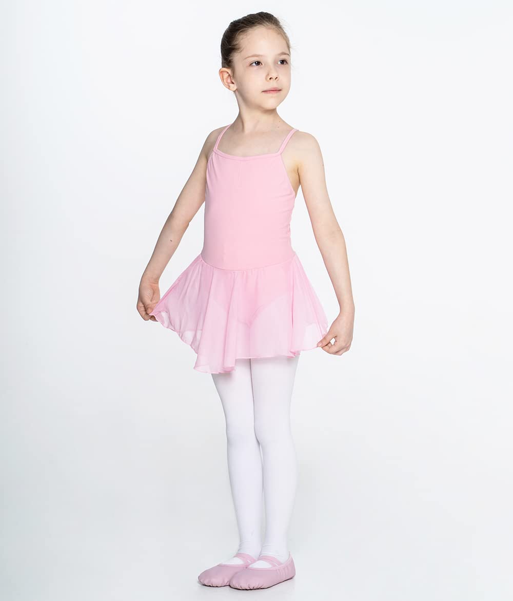 Girls Ballet Leotard with Camisole & Dance Skirt - Gymnastic Outfit for Dance Class, Performance & Recital - Comfortable Stretch Fabric for Ballet, Jazz & Contemporary Dance