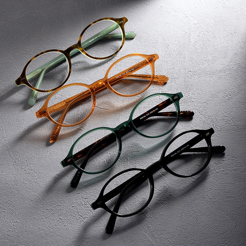 Stylish Acetate Oval Glasses Frames 8196 - Trendy Eyewear for Women & Men - Perfect for Reading, Work, and Fashion Accessories