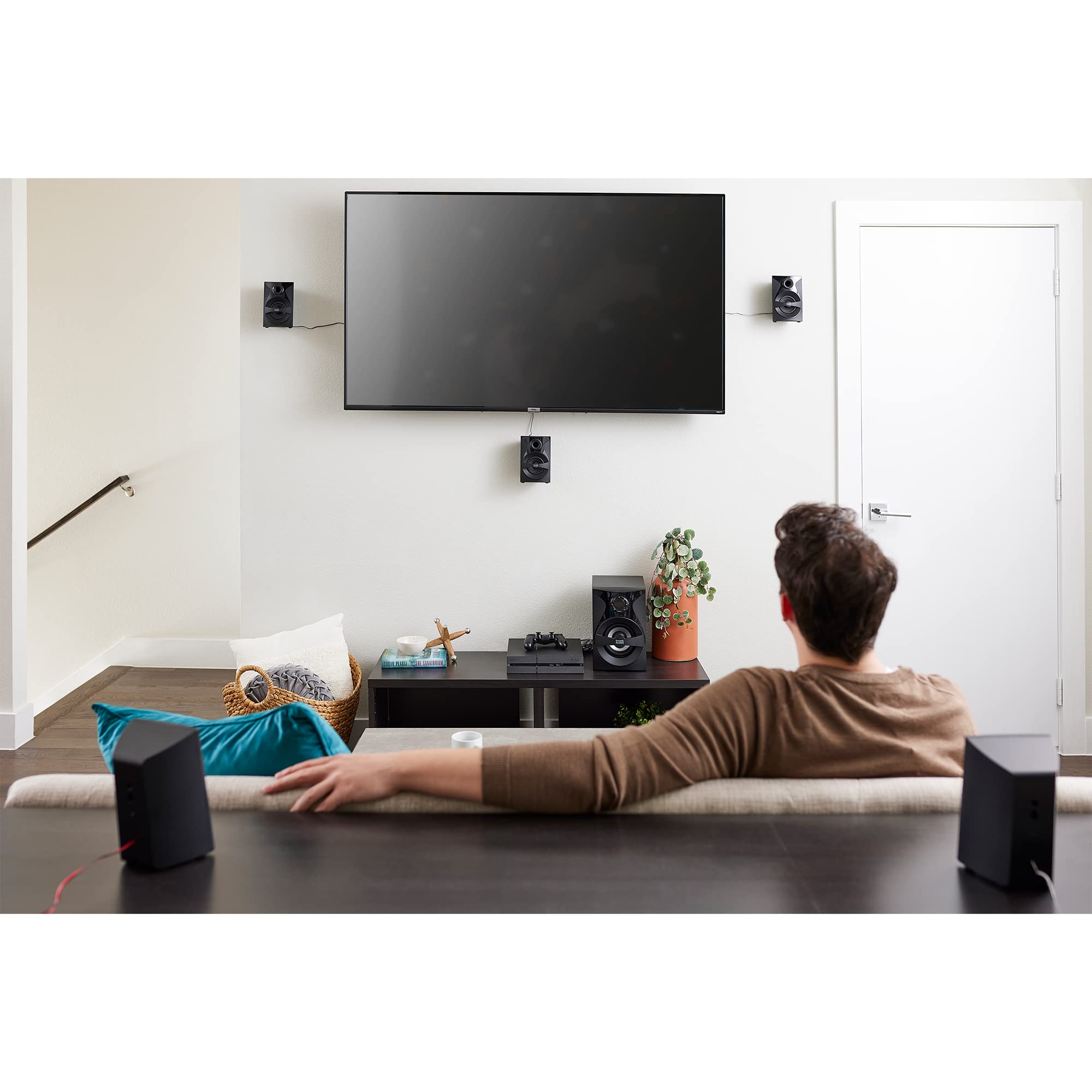 Goldwood AA5400 5.1 Channel Home Theater System with Subwoofer, 5 Wired Satellite Speakers, LED Display & Remote - Premium Surround Sound for Movies, Gaming & Music (Black) - Perfect for Living Rooms, Home Theaters & Entertainment Spaces
