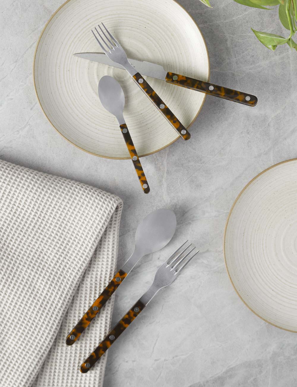 Sabre Bistrot 5-Piece Flatware Set - Stainless Steel Cutlery for Dining, Kitchen & Restaurant Use