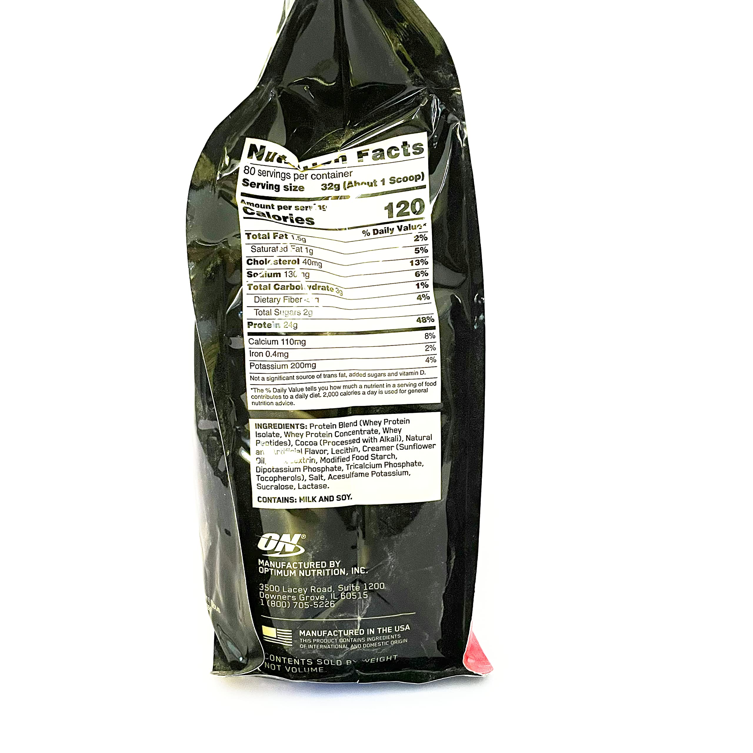 Optimum Nutrition Gold Standard 100% Whey Protein Powder - Extreme Milk Chocolate Flavor, 5 lb (80 Servings) for Muscle Recovery & Post-Workout Nutrition