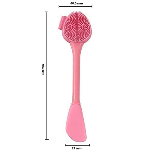 ZDQTRA Facial Cleansing Brush with Spatula - Exfoliating Scrubber for Blackhead Removal, Hairless Nose Care & Mud/Clay Mask Application - Multi-Color (Model 1) - Perfect for Spa Days & At-Home Skincare Routines