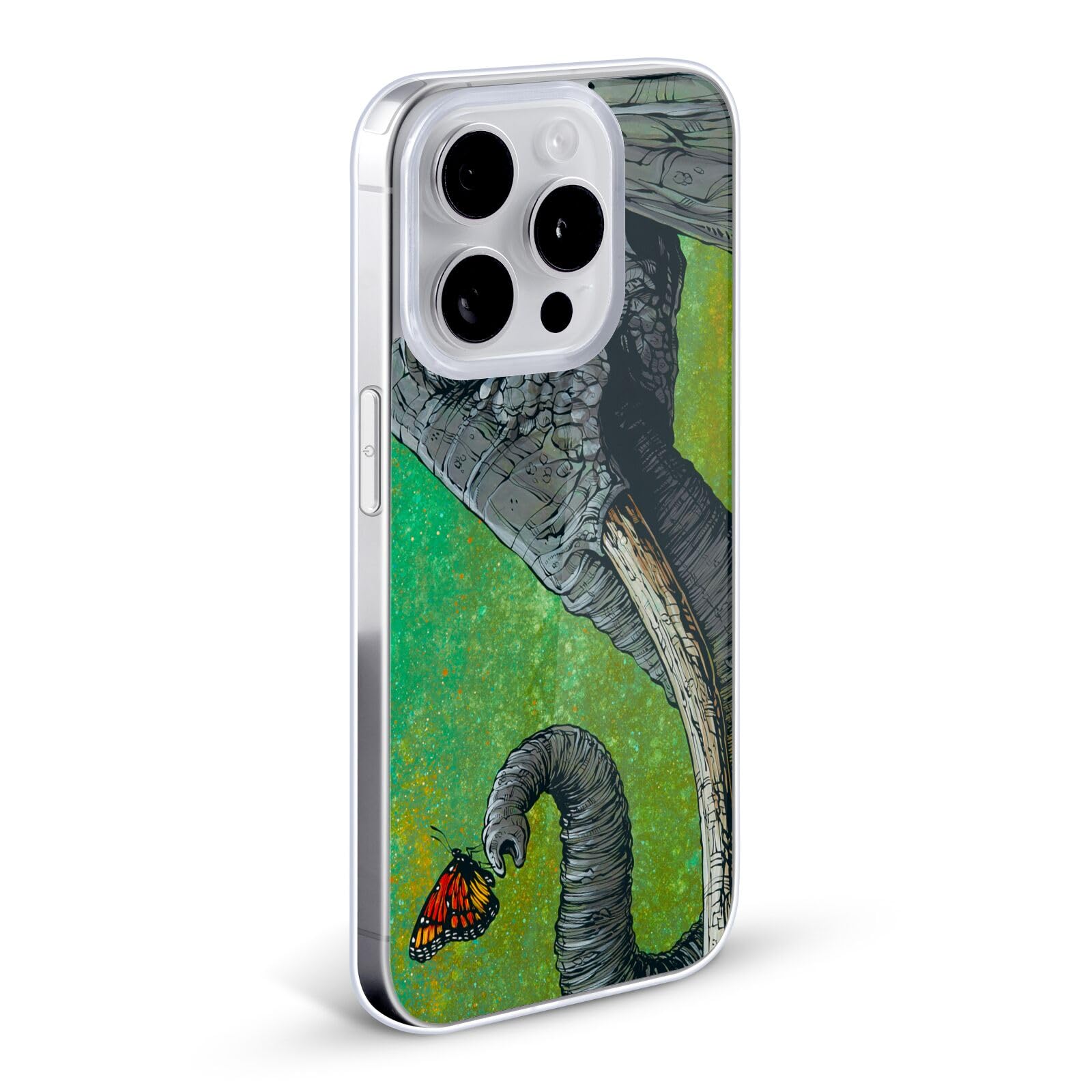 David Lozeau The Elephant Colorful Grunge Soft Gel Case for Apple iPhone 11 Pro Max - Officially Licensed Artistic Phone Cover - Perfect for Daily Use, Travel & Gift Giving