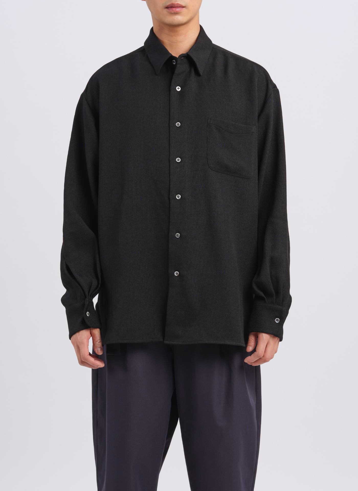 Premium Polyester Dobby Classic Shirt for Men - Comfortable Business Casual Wear for Office & Formal Occasions
