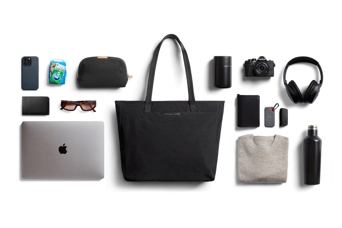 Bellroy Tokyo Tote 15L Laptop Bag - Stylish Raven Shoulder Tote for Work & Travel
