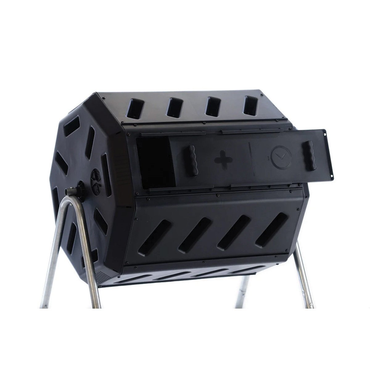 FCMP Outdoor Dual Chamber Tumbling Composter - 37 Gallon Large Capacity Backyard Compost Bin for Organic Waste, Garden & Kitchen Scraps - Perfect for Eco-Friendly Home Gardening & Sustainable Living