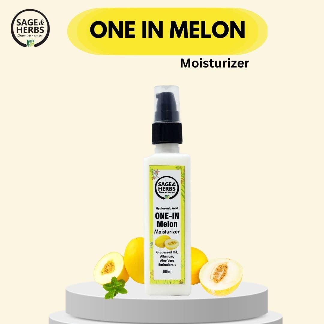 Sage & Herbs Meleon Moisturizing Body Lotion for Women & Men - Hydrating & Nourishing Dry Skin, Promotes Glowing Complexion, 100ml - Perfect for Daily Skincare Routine & Post-Shower Hydration