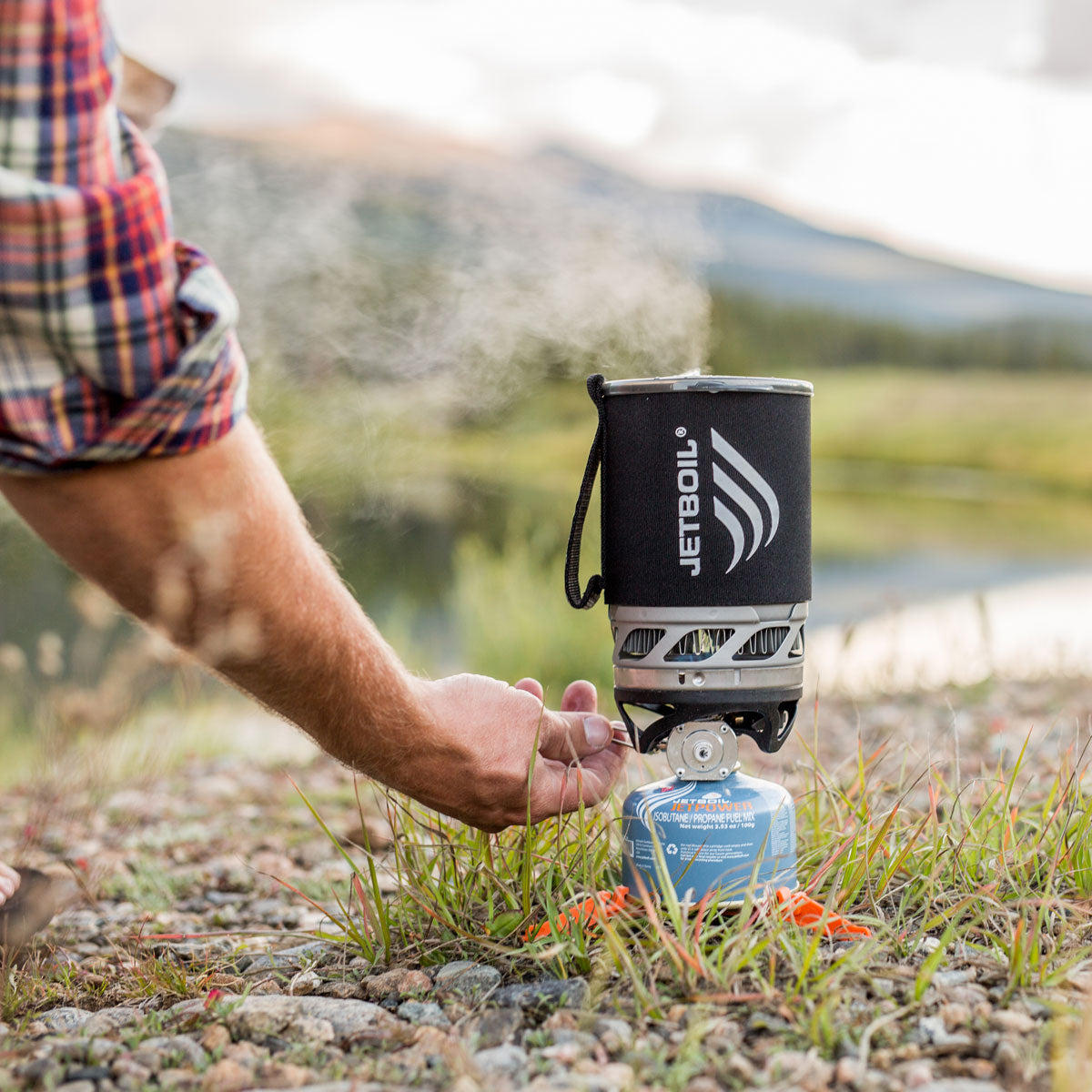 Jetboil MicroMo Compact Camping Stove System - Lightweight Portable Cooking for Backpacking, Hiking & Outdoor Adventures - Perfect for Boiling Water, Cooking Meals & Making Tamales on the Go