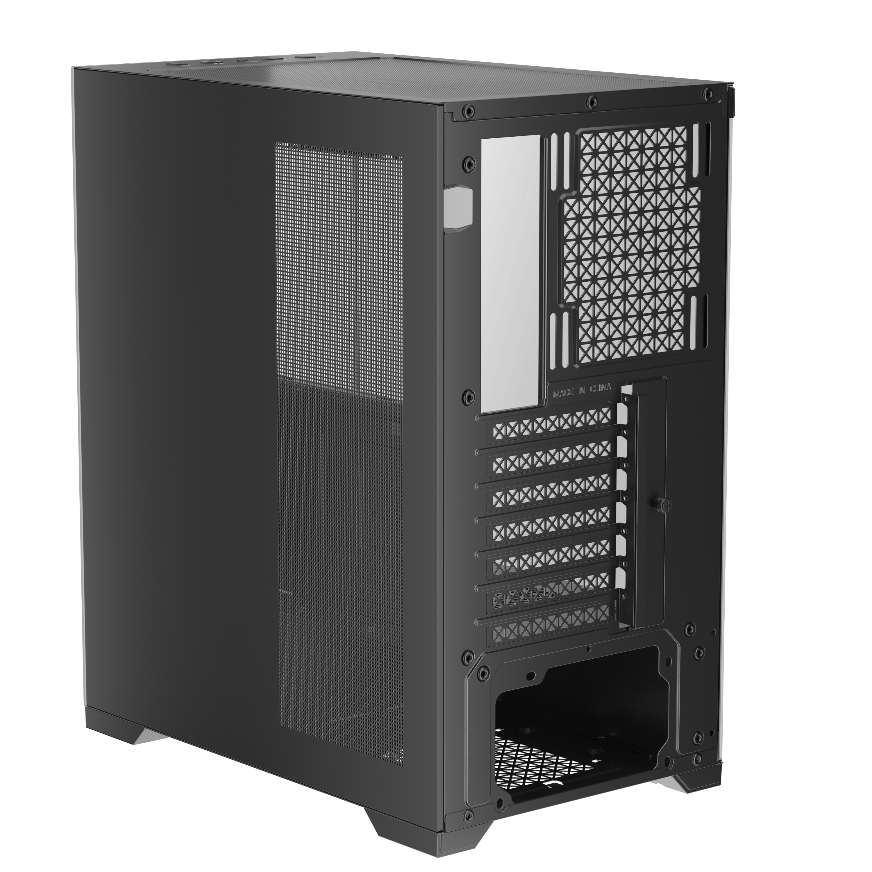1st Player MI7 ATX/MATX/Mini ITX PC Gaming Case - Black - Compact & Stylish Design for High-Performance Gaming Rigs, Streaming Setups & Home Office PCs