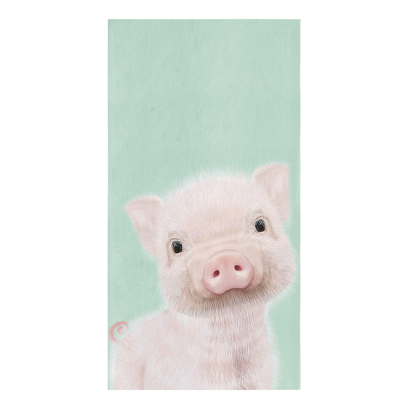 Amaze-Home Funny Pink Pig Microfiber Kitchen Towels Set - 18x28 Inch Ultra Absorbent Dish Towels for Kitchen & Bathroom - Cute Farmhouse Decor, Hand Towel & Tea Towel - Perfect for Washing Dishes, Drying Hands & Home Decor
