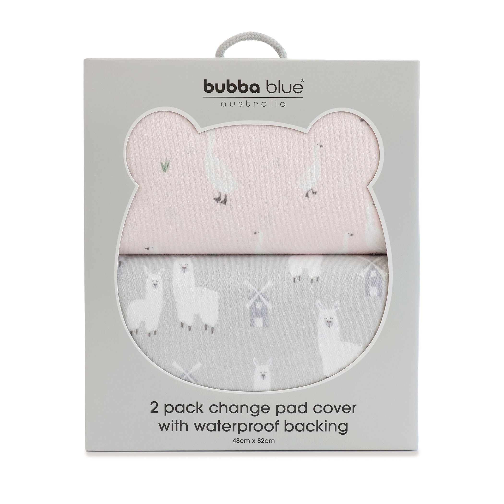2-Pack Waterproof Changing Pad Covers - Soft Blush & Grey for Baby Nursery, Diaper Changing Station & Travel Use