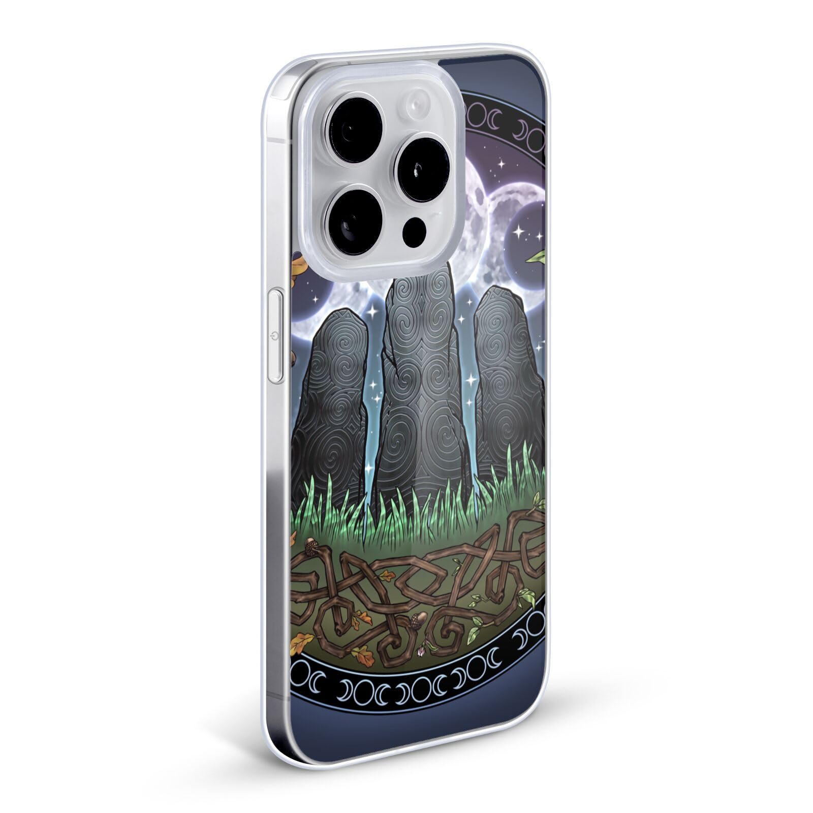 Officially Licensed Brigid Ashwood Awen Stones Celtic Wisdom iPhone 12/12 Pro Soft Gel Case - Protective Phone Cover with Artistic Design for Men & Women - Perfect for Daily Use, Travel, and Gift Giving