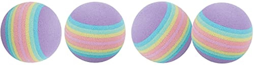 Trixie Rainbow Balls Cat Toy - Colorful Interactive Play Balls for Kittens & Adult Cats - Perfect for Indoor Play, Exercise & Mental Stimulation
