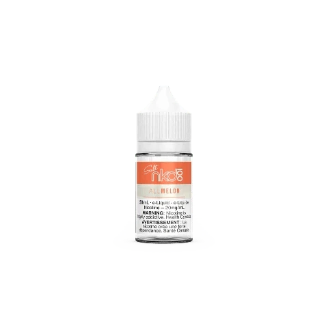 NKD 100 Salt Nicotine E-Liquid - All Melon Flavor - 30mL Bottle for Vape Pens & Pod Systems - Refreshing Vaping Experience