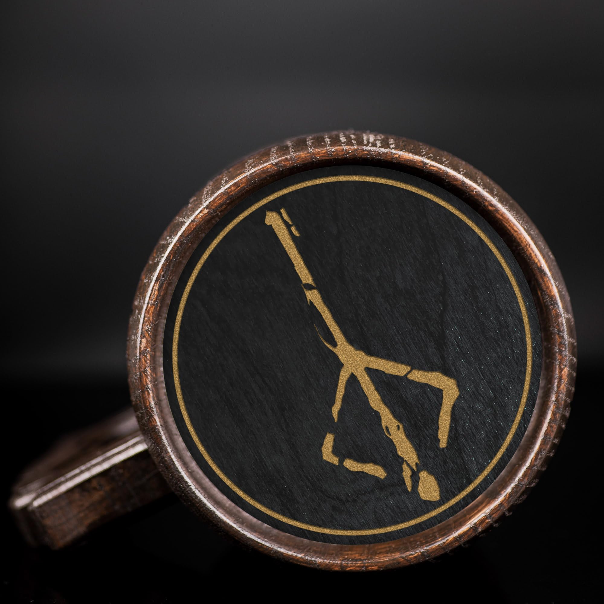 Bloodborne Hunter's Mark Custom Beer Stein - Personalized Wooden Tankard Mug for Gamers - Unique Gifts for Men, Dad, Father's Day, Anniversary & Wedding - Perfect for Gaming Parties, Man Cave Decor & Collectors