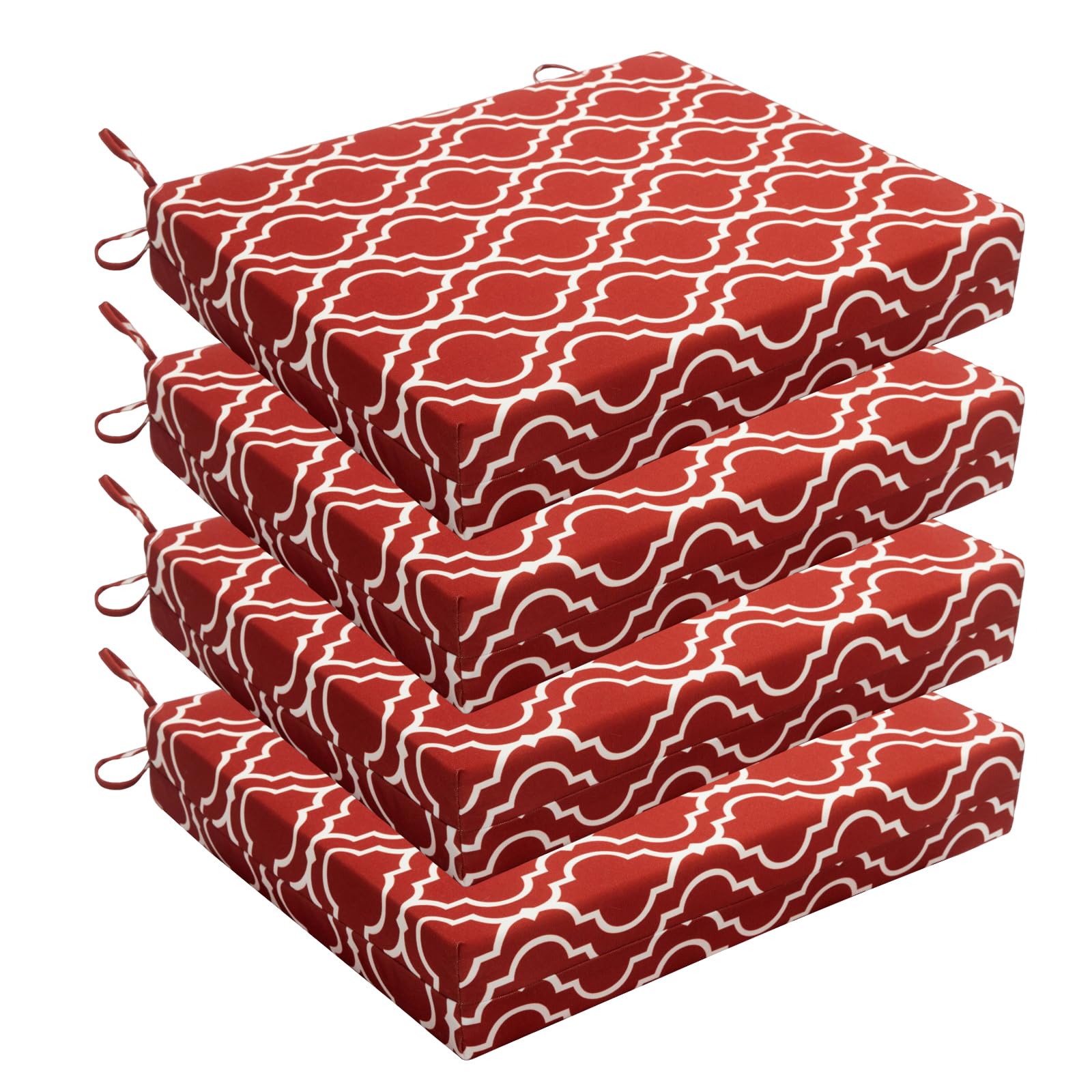 Outdoor Chair Cushions Set of 4 - Water Resistant Patio Furniture Cushions 18.5
