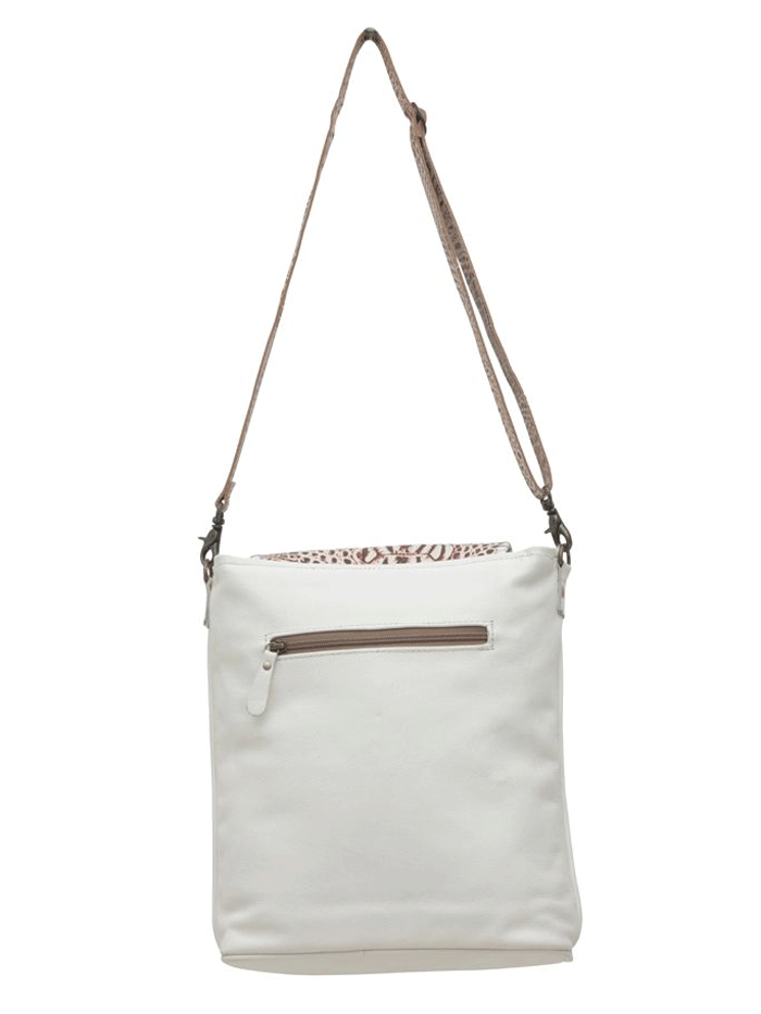 Myra Bag S 6217 Women's Smokey Azteca Leather & Hairon Crossbody Bag - Stylish Boho Purse for Everyday Use, Work & Travel