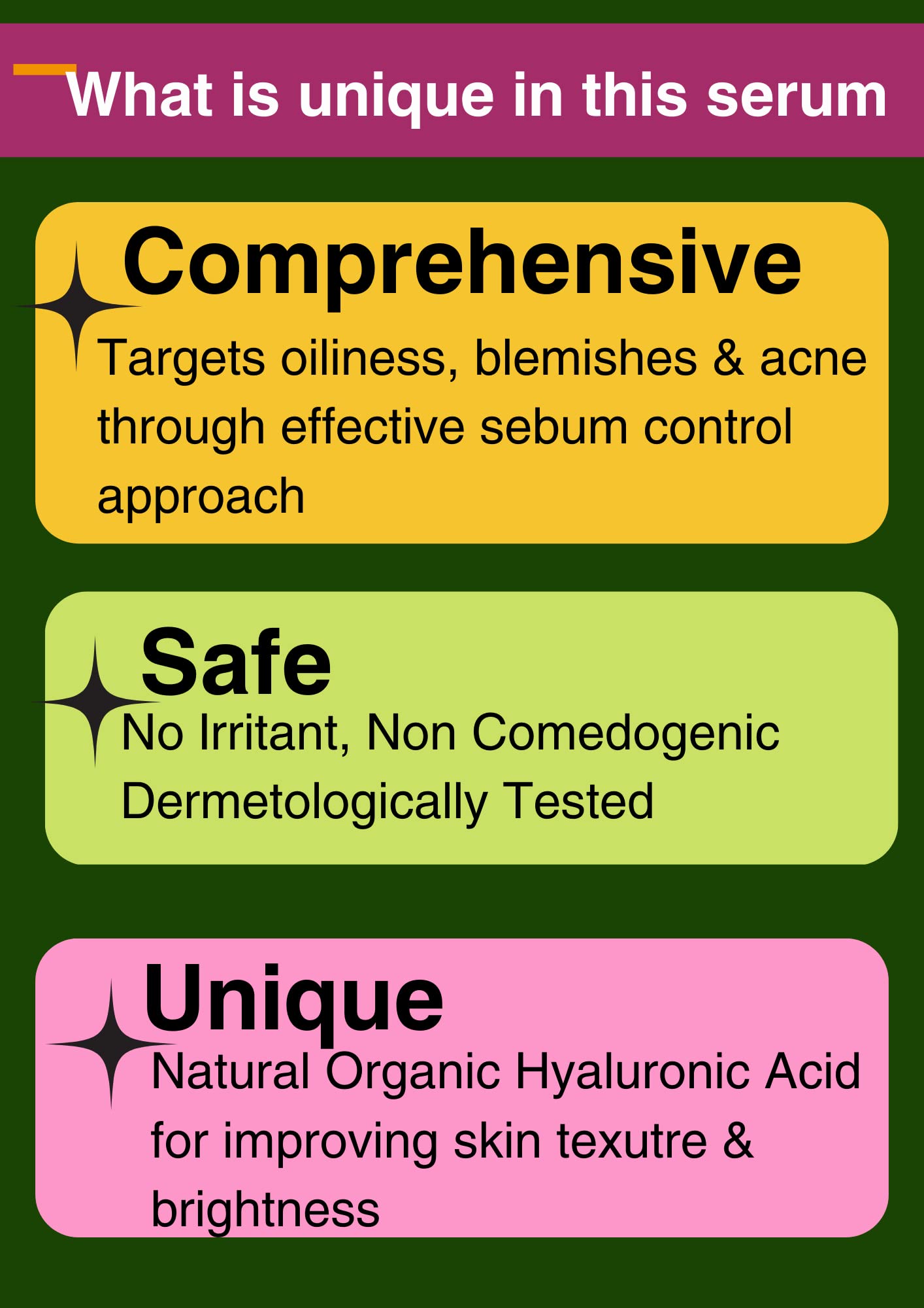 Ever Secret 10% Niacinamide Face Serum for Acne Marks & Blemish Removal - Oil Balancing Hyaluronic Acid Serum for Clear Skin - Anti-Acne Treatment for Dry, Oily & Acne-Prone Skin (30ml) - Perfect for Daily Skincare Routine & Post-Acne Care