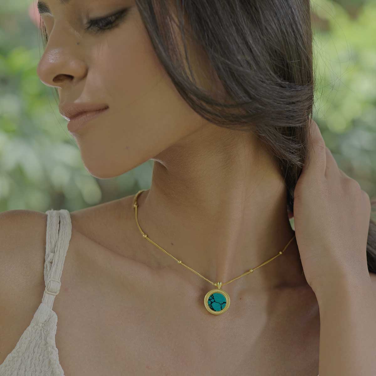 Harmony Pendant Necklace & Stud Earrings Set - Turquoise Gemstone Jewelry for Women | Perfect for Weddings, Parties & Everyday Wear