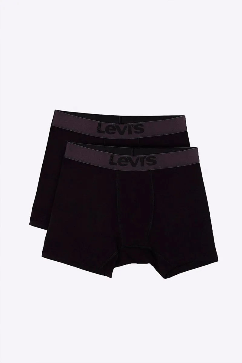 Levi's Men's Boxer Briefs 2-Pack - Black | Comfortable Cotton Underwear for Everyday Wear & Gym Workouts