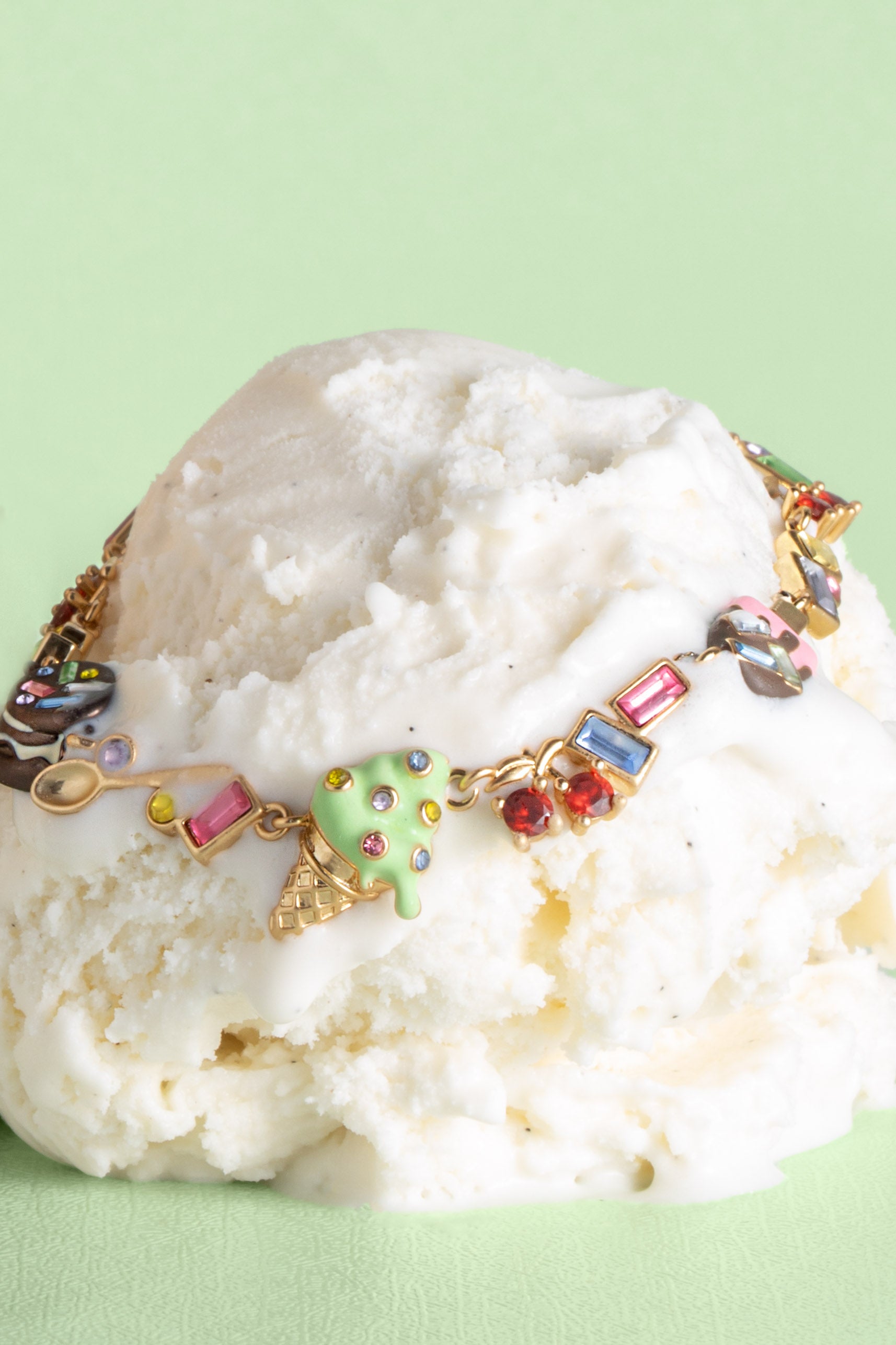 Trendy Ice Cream Bolo Bracelet for Women - Adjustable Beaded Charm Anklet - Perfect for Summer Outfits, Beach Parties & Festival Fashion