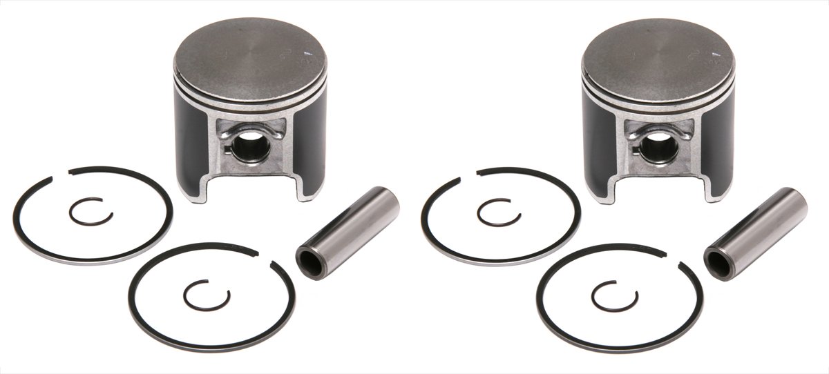 SPI 09-741 2 Standard Bore Piston Kits for Ski-Doo 500 Fan Cooled Snowmobiles - 72mm Replacement Parts for Winter Snowmobile Engine Repair & Maintenance