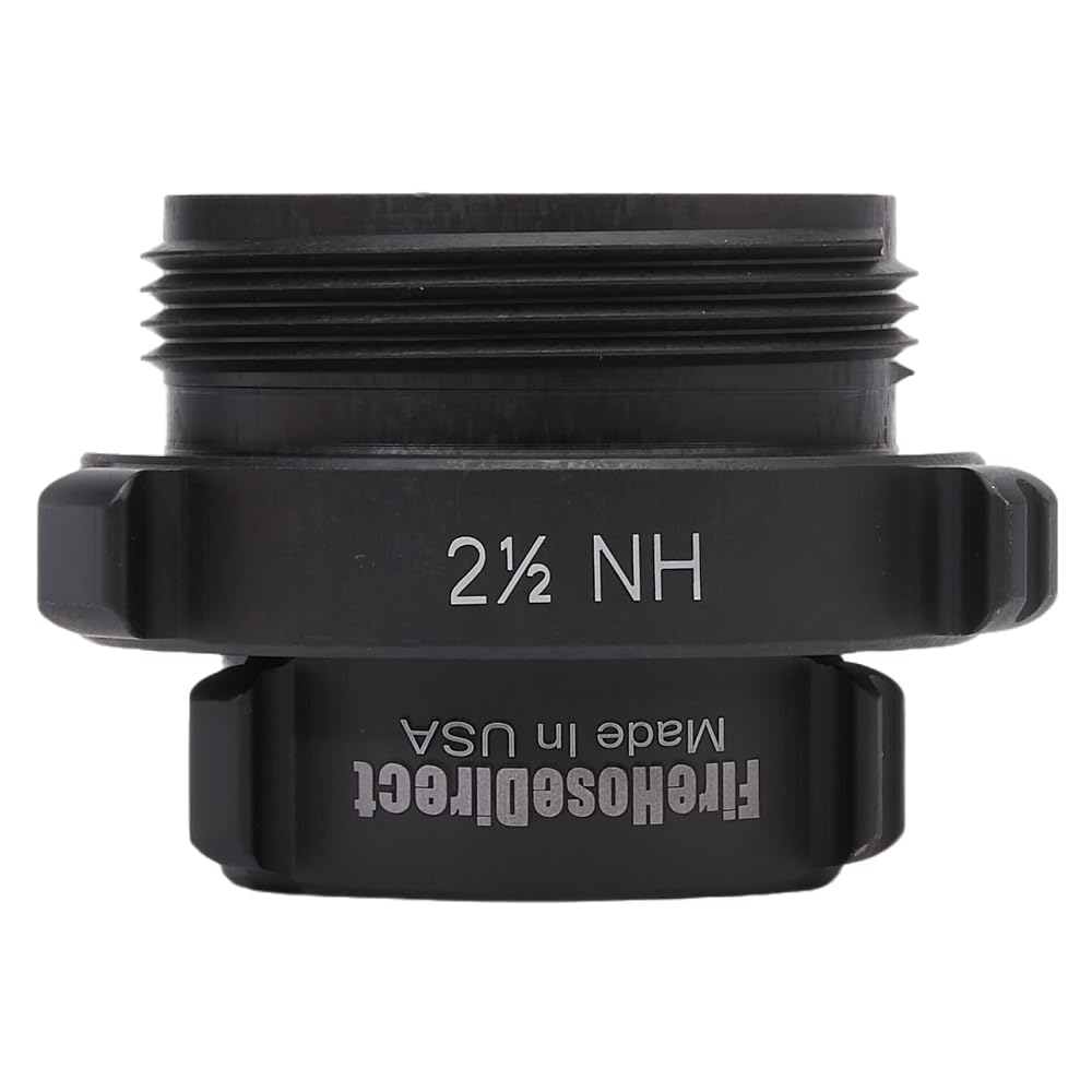 1-1/2 Inch Female NH Swivel to 2-1/2 Inch Male NH Fire Hose Adapter - Aluminum Alloy Construction for Firefighting, Industrial & Emergency Water Transfer Scenarios