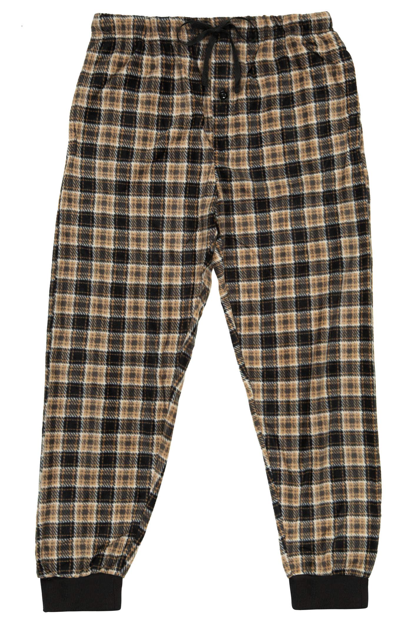 Men's Buffalo Plaid Fleece Pajama Pants - Soft & Warm for Winter Sleep