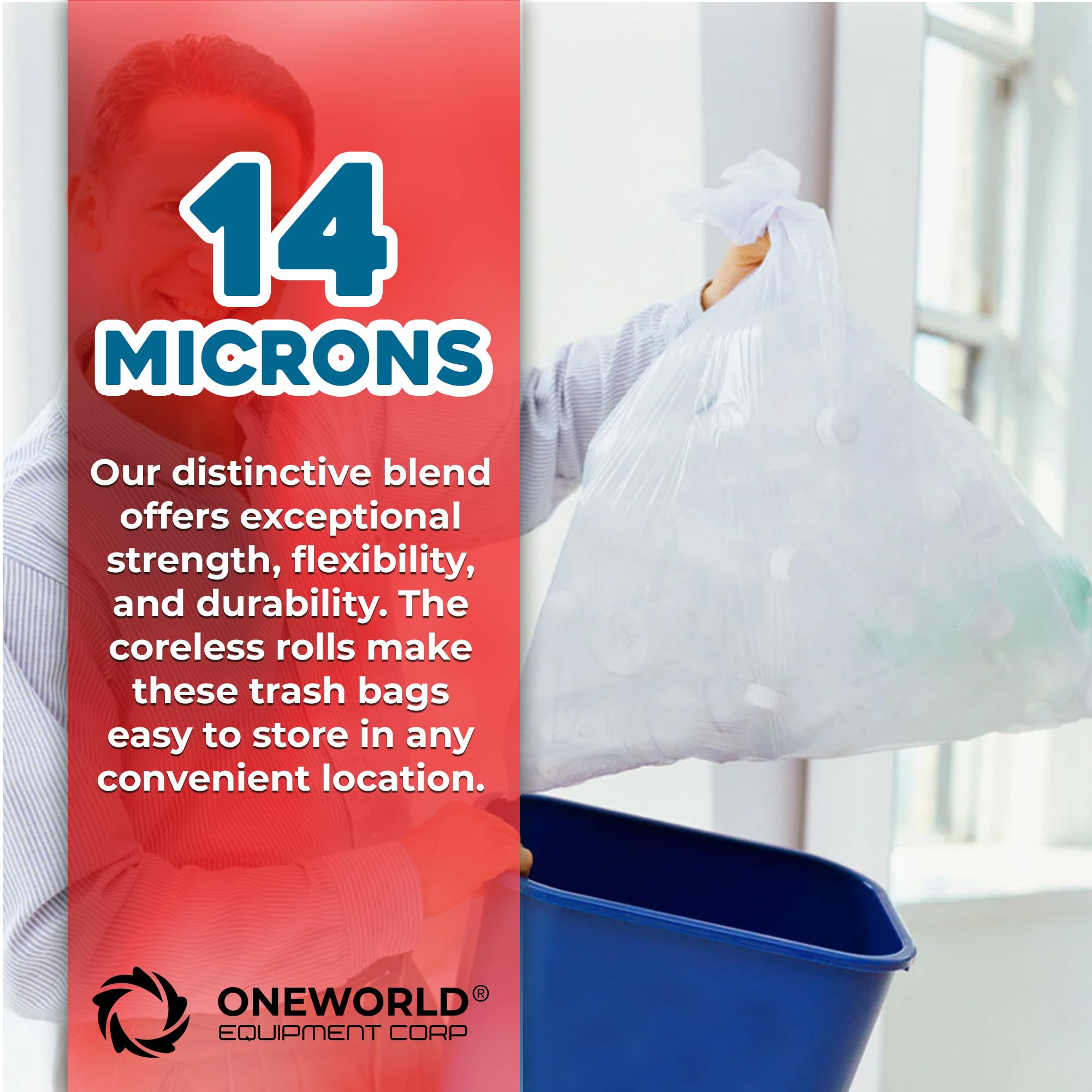 250 Pack Heavy Duty 40-45 Gallon White Trash Bags - Extra Large All Purpose Garbage Bags for Yard Waste, Recycling, Kitchen & Outdoor Use | Durable Leak Proof Waste Disposal Bags for Home, Office & Commercial Use