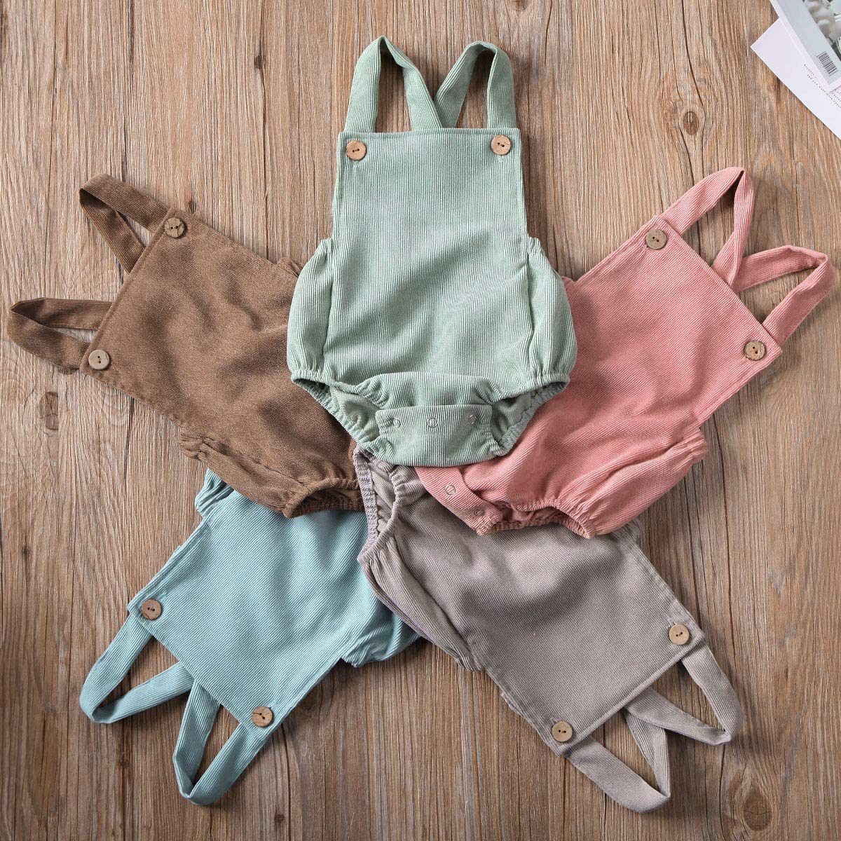 Newborn Baby Girl Romper Halter Solid Plain Bodysuit Jumpsuit Tops - Soft Summer Outfits for 0-3 Months - Perfect for Photoshoots, Playdates & Family Gatherings