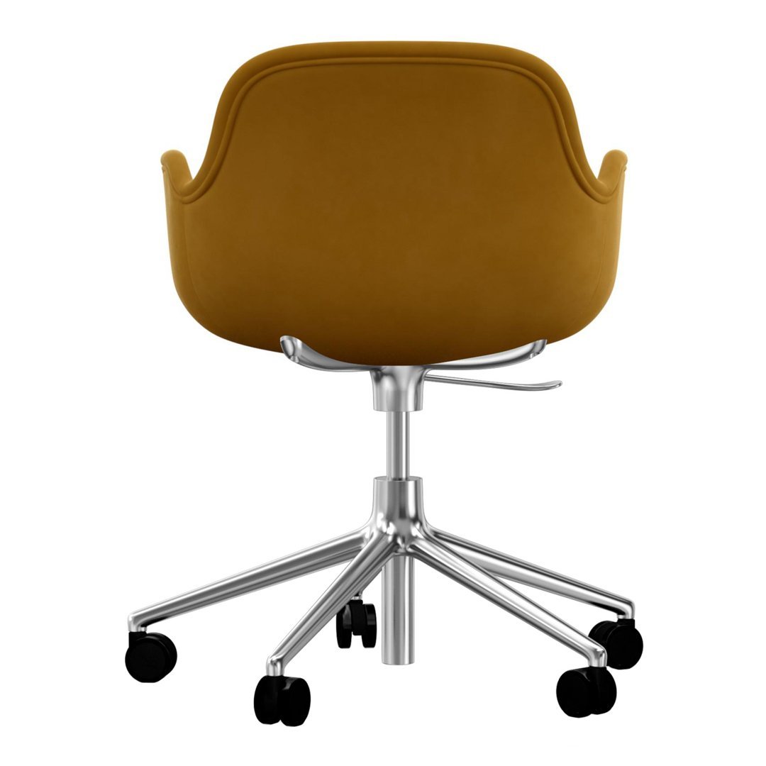 Ergonomic Form Armchair with 5W Swivel Base & Gas Lift Mechanism - Upholstered Office Chair for Home & Workspace Comfort