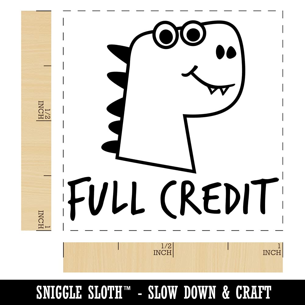 Dinosaur Teacher Motivation Self-Inking Rubber Stamp - 1 Inch Small with Blue Ink - Perfect for Grading Papers, Reward Charts & Classroom Activities