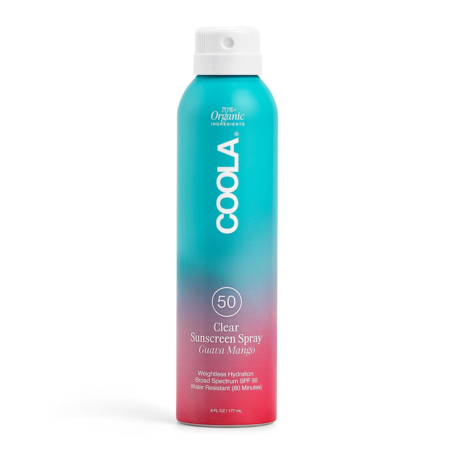 COOLA Classic Body Organic Sunscreen Spray SPF 50 - Broad Spectrum UVA/UVB Protection, Water Resistant, Reef Safe | Perfect for Beach, Pool & Outdoor Activities