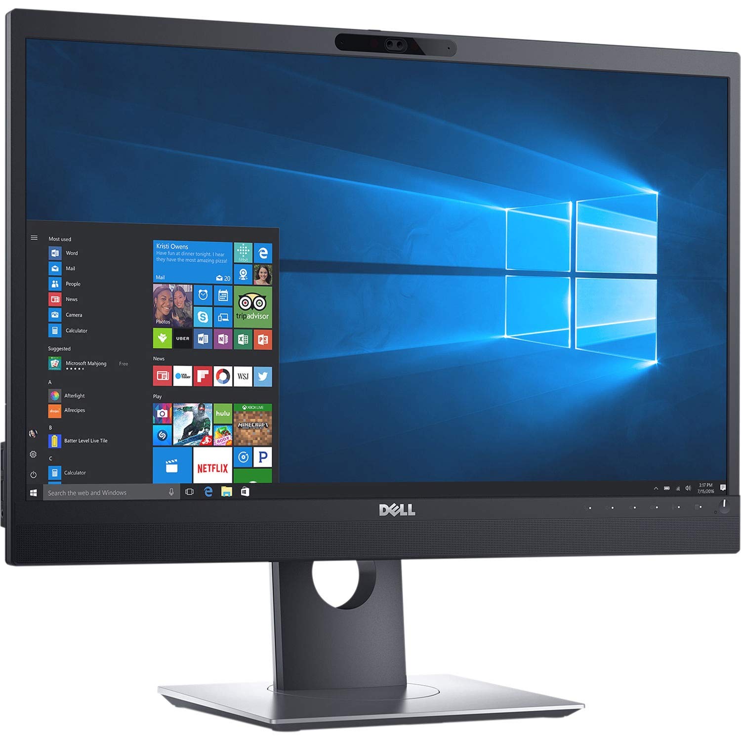 Dell P2418HZM 24 Inch Full HD LED Monitor with Built-in Speakers - Ideal for Video Conferencing, Home Office & Gaming