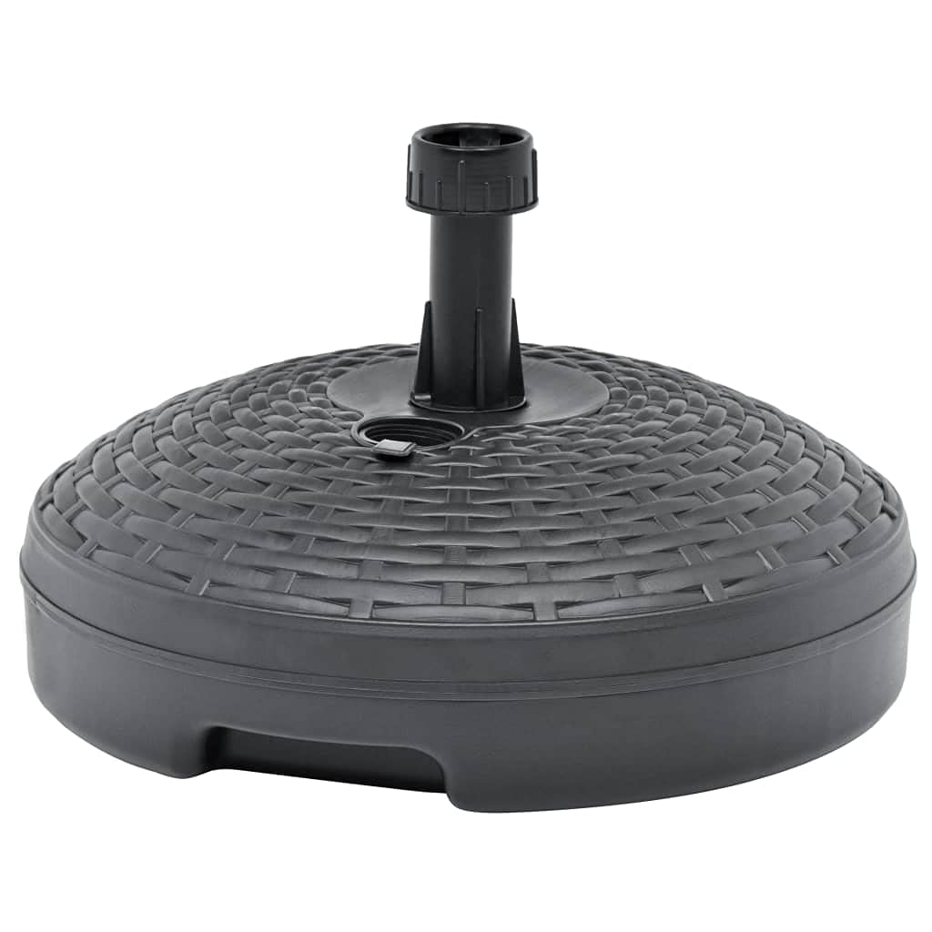 Heavy Duty Outdoor Umbrella Stand Base - 5.3 Gallon Sand/Water Filled Anthracite Plastic Market Umbrella Holder for Patio, Deck, Garden, Pool & Lawn (Fast Shipping) - Perfect for Outdoor Dining, Lounging & Shade Protection