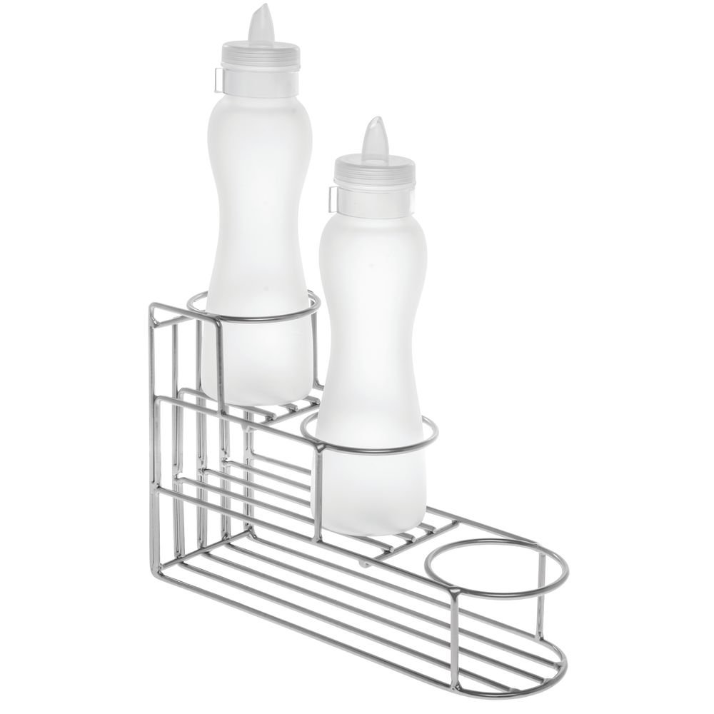 3-Tier Silver Metal Wire Bottle Holder Stand for Buffet, Bar & Kitchen - Perfect for Wine, Champagne & Beverage Display at Parties, Weddings & Home Decor