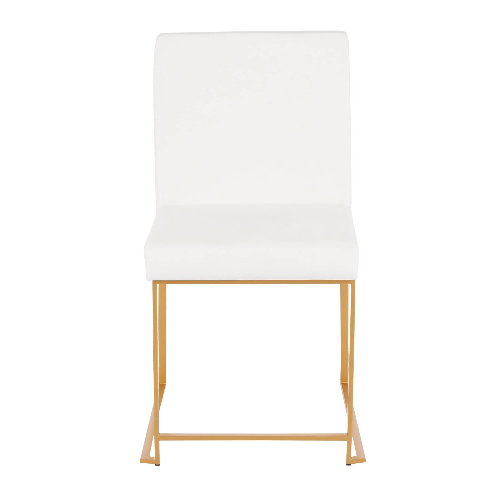 LumiSource High Back Fuji Dining Chair Set of 2 - Modern Upholstered Kitchen Chairs for Dining Table - Comfortable Contemporary Seating for Home, Restaurant & Office Use