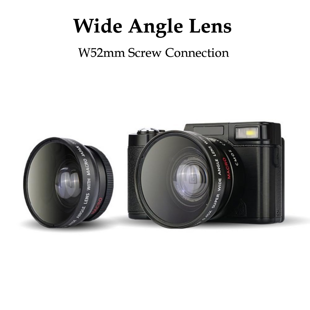 4K HD Digital Camera 48MP with 180° Flip Screen & Auto Focus - 3 Inch LCD Display, 800mAh Rechargeable Battery, Supports 128GB SD Card (Black) - Perfect for Vlogging, Travel Photography & YouTube Content Creation