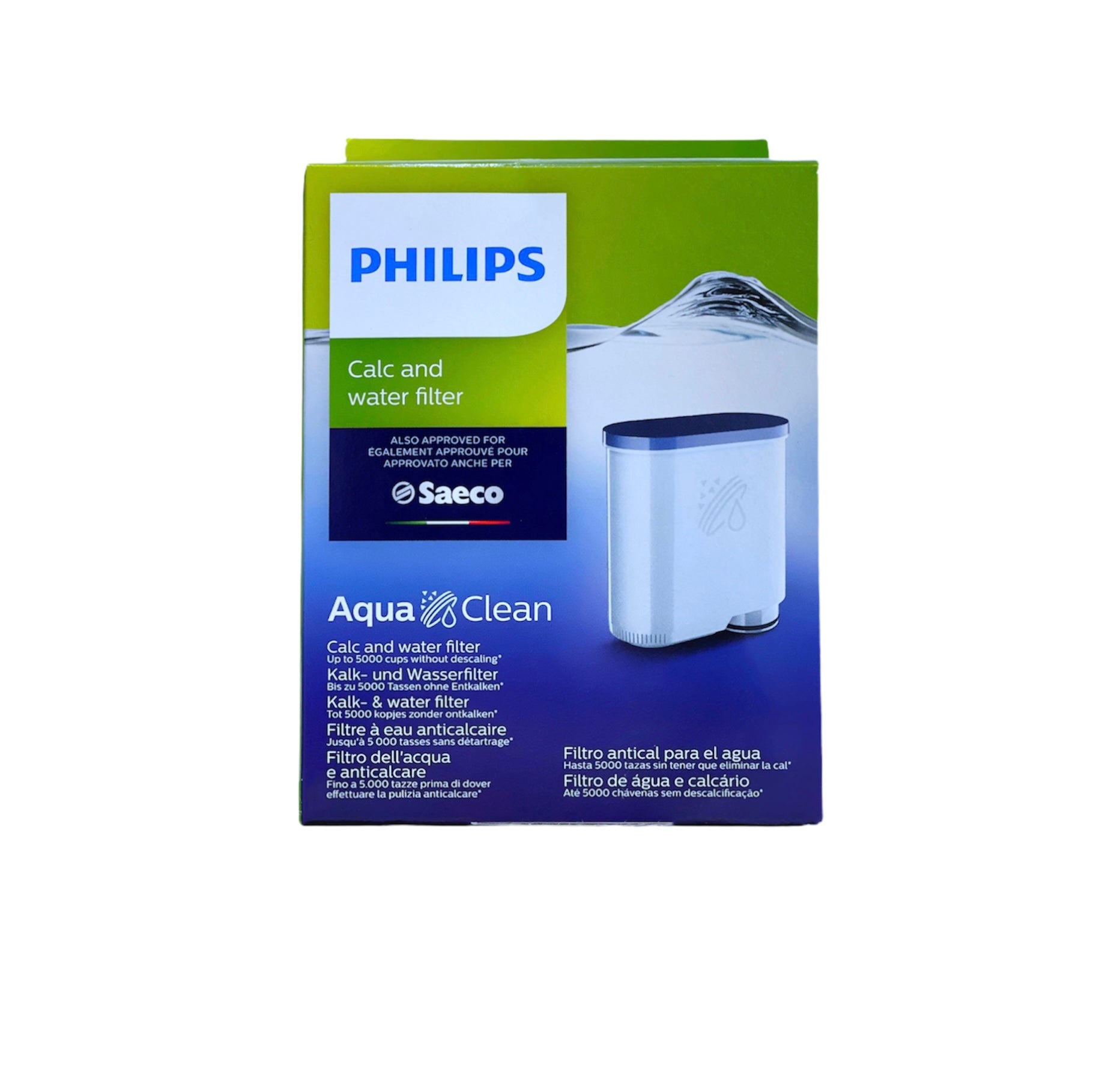 Philips Saeco AquaClean Water Filter for Coffee Machines - Replacement Cartridge for Cleaner Tastier Coffee | Compatible with Philips & Saeco Espresso Makers | Home & Office Use