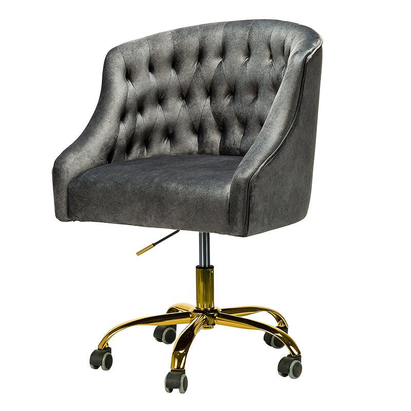 Penelope Velvet Tufted Office Chair - Ergonomic Executive Desk Chair with Lumbar Support - Perfect for Home Office, Gaming & Workspace Comfort
