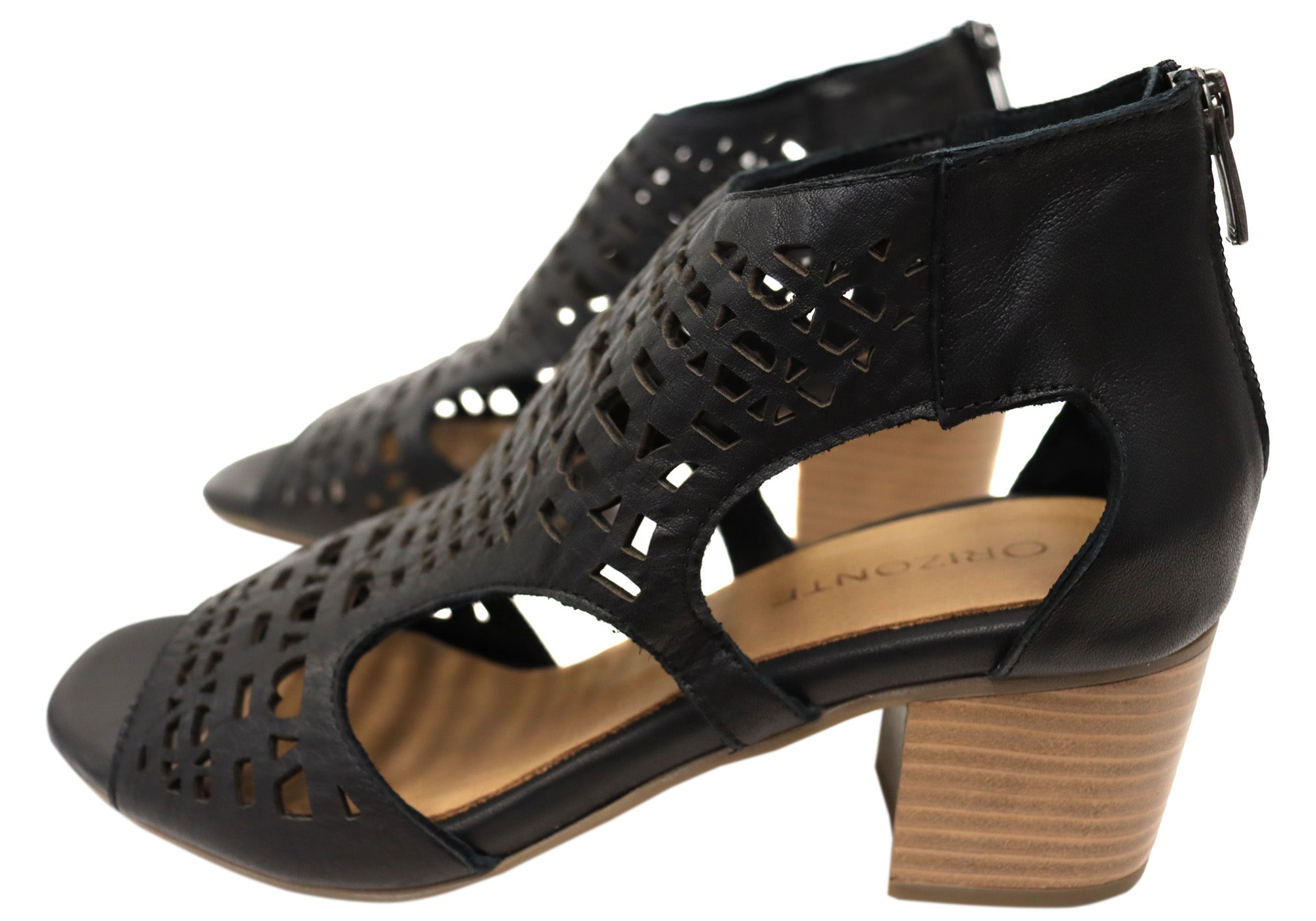 Orizonte Cairns Women's European Leather Mid Heel Comfortable Sandals - Stylish & Supportive for Work, Travel & Summer Outfits