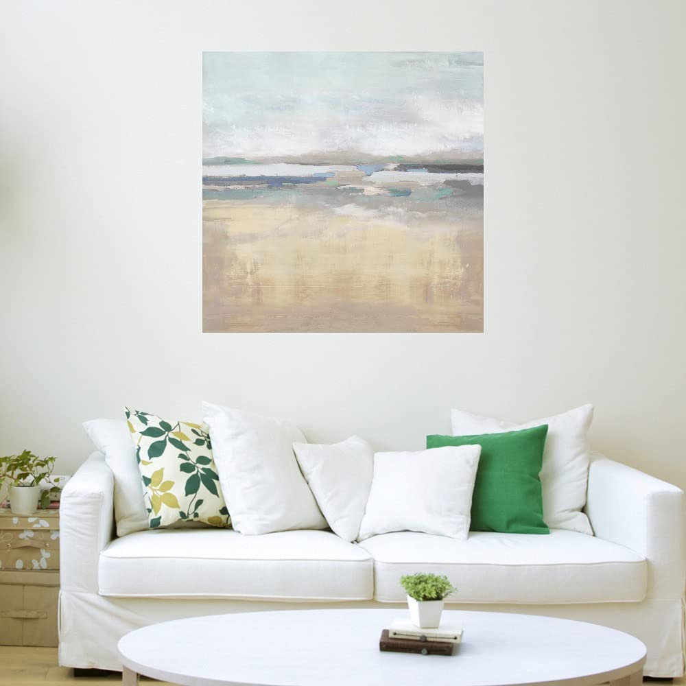 Paul Duncan Fine Art Canvas - Crystal Waters Wall Decor for Living Room, Bedroom, Office | 37x37 Inch Ready to Hang Painting | Modern Home & Commercial Interior Design